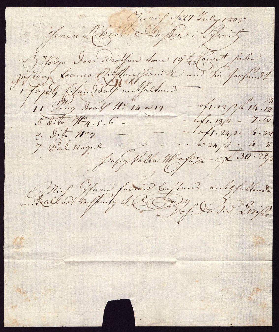 Tutti i francobolli: Faltbrief Vorphila 1805 – Usato da Flamatt venduto da samowarow 4