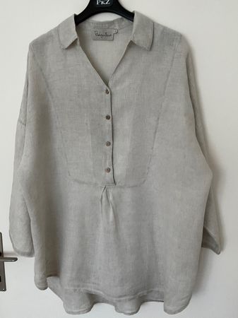 Bohemiana 100% Leinen oversize Bluse Tunika Gr 2, s. Masse