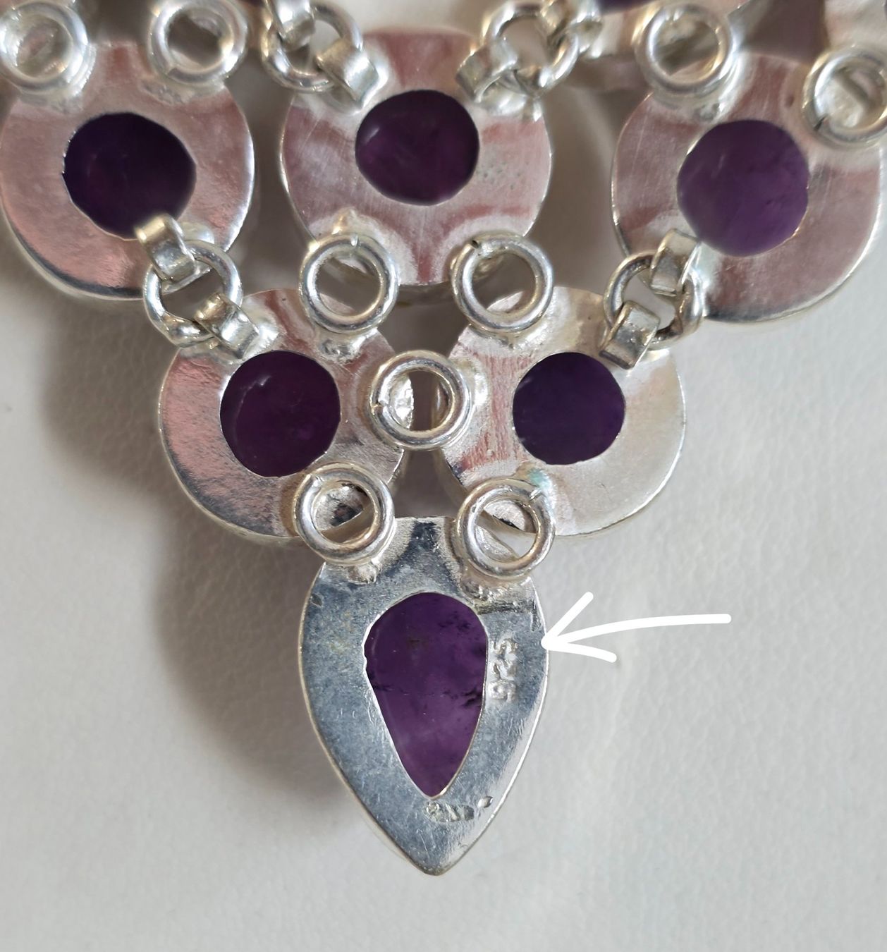 Catenine: Halskette mit echtem Amethyst, handgefertigt, Silber 925,... – Nuovo (secondo la descrizione) da Zürich venduto da Bieter04 5