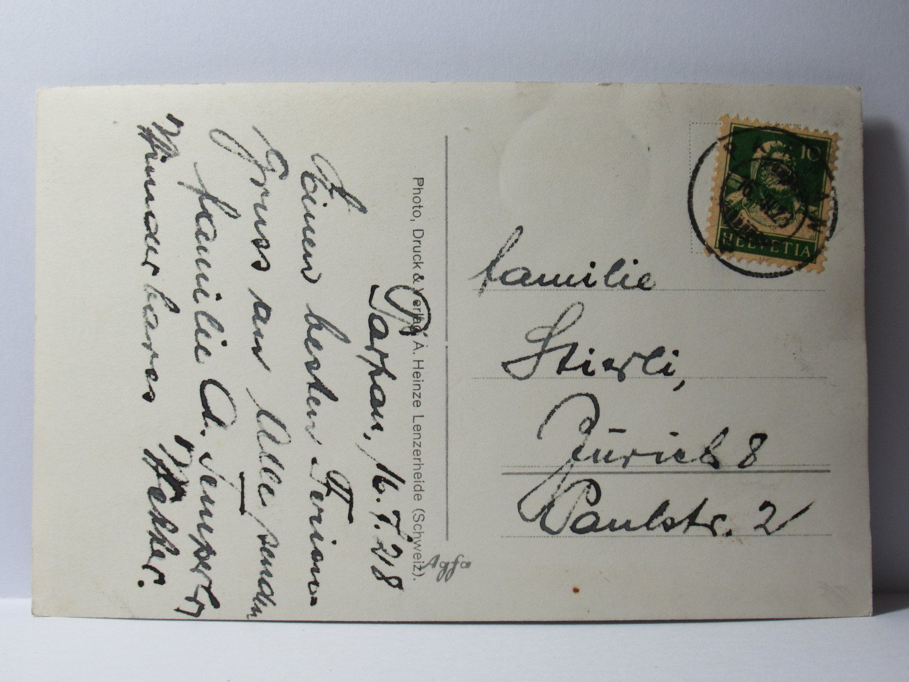 Ansichtskarten: Parpan 1923 – Gebraucht aus Grenchen von Bluemchen1900 1