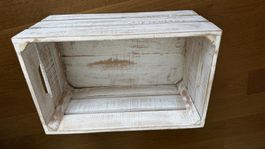 Holzkiste weiss Shabby Chic Vintage