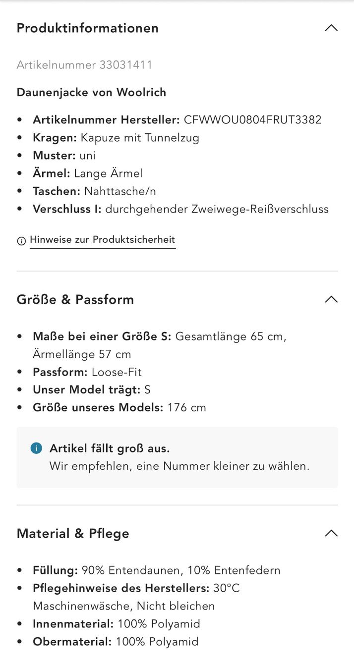 Woolrich Jacken: Daunen Jacke Woolrich – Neu (gemäss Beschreibung) aus Münchenstein von ptr_vg9h 4