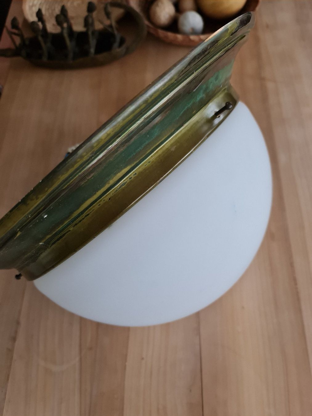 Lampadari & plafoniere: Deckenleuchte, gross, antik, Milchglas, Messing, klassisch – Usato da Thun venduto da Lieblingsblume 3