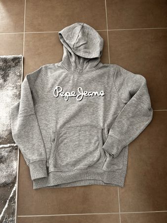 Sweat à capuche Pepe Jeans gris taille 14 ans 164 cm