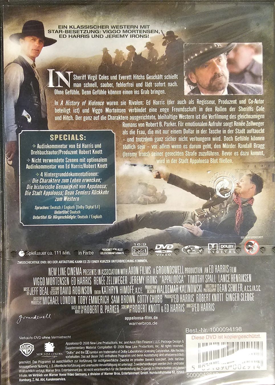 Tutti i DVDs: Appaloosa – Nuovo e nell'imballaggio originale da Wahlen b. Laufen venduto da Cg10 1