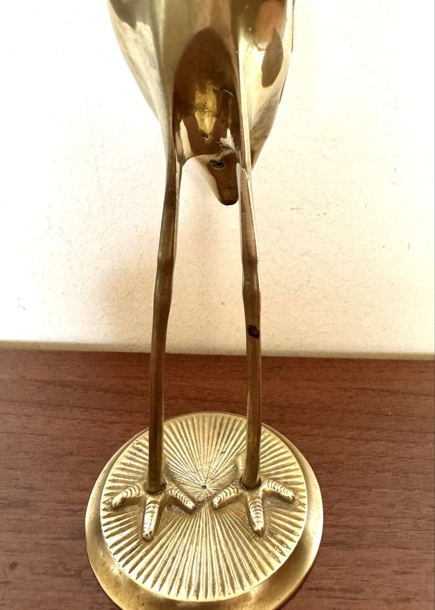 Statuette: Vintage Messing Figur Storch – Usato da Balsthal venduto da Narulya 3