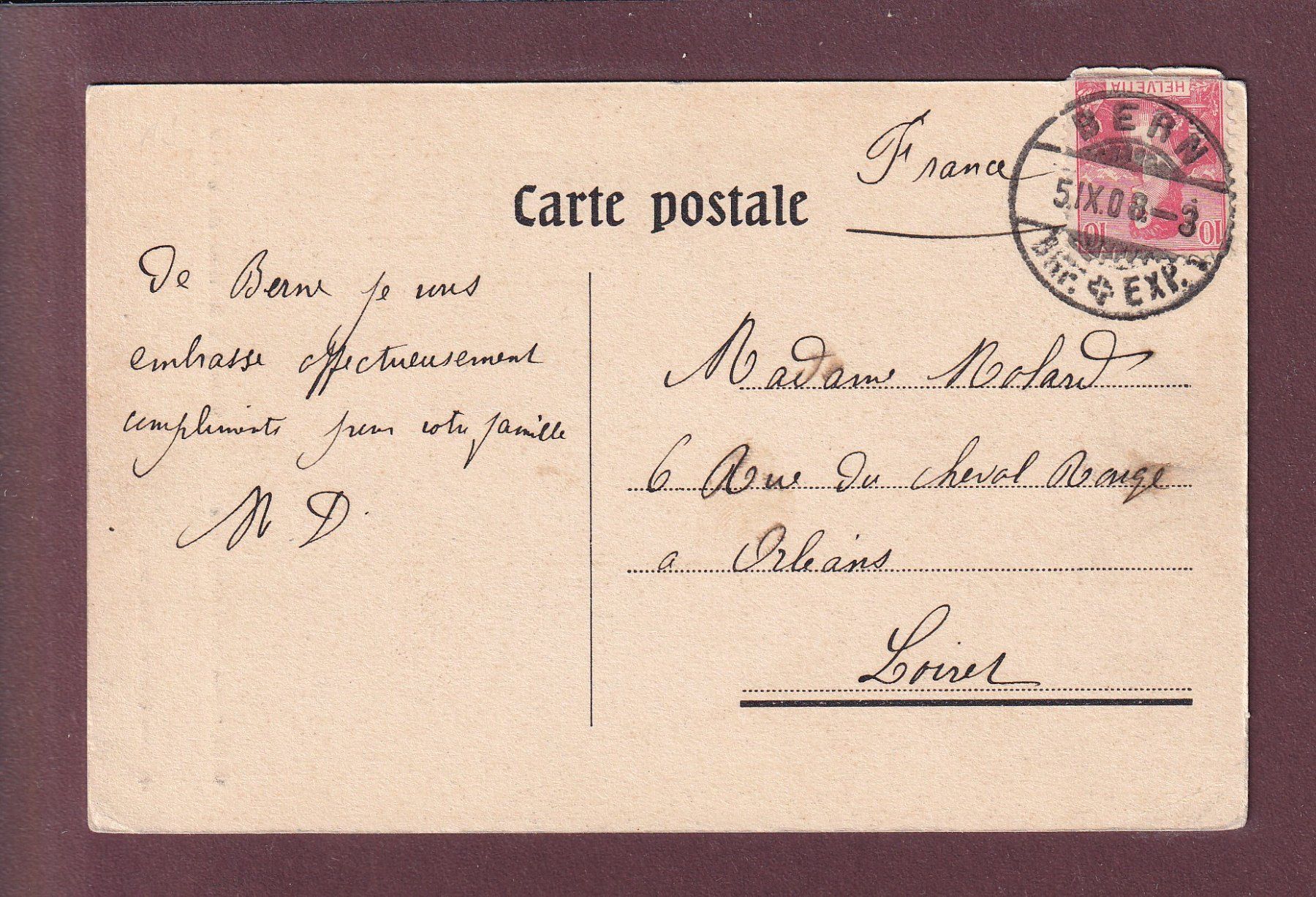 Ansichtskarten: BERN - Gerechtigkeitsbrunnen - Leute - 1908 – Gebraucht aus Pully von nicecards 1