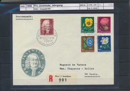 1958 Pro Juventute, Jahrgang, FDC - Couvert P2
