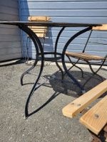 Table jardin ronde ancienne alte Eisengartentisch 1920er.