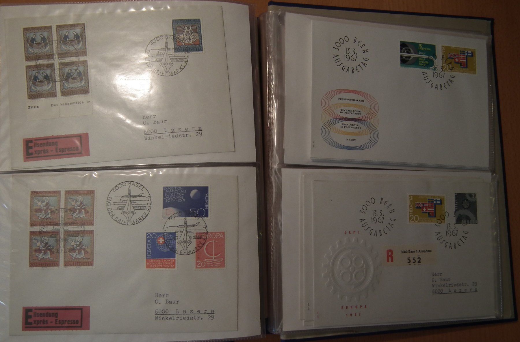 Tutti i francobolli: drei Album mit Briefe, FDC's  Diverse – Usato da Kriens venduto da WULLU99 9