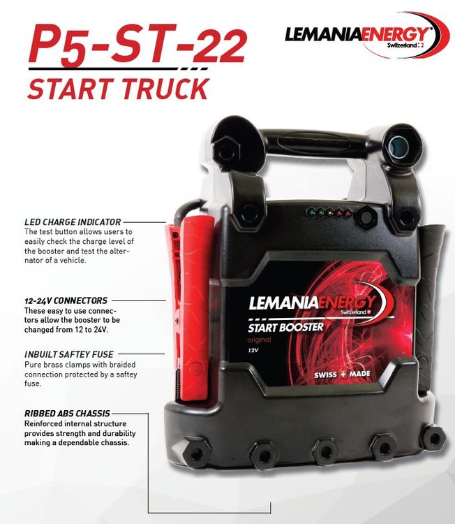 Starthilfe Auto Booster / Lemania Energy P5-ST - 12/24V