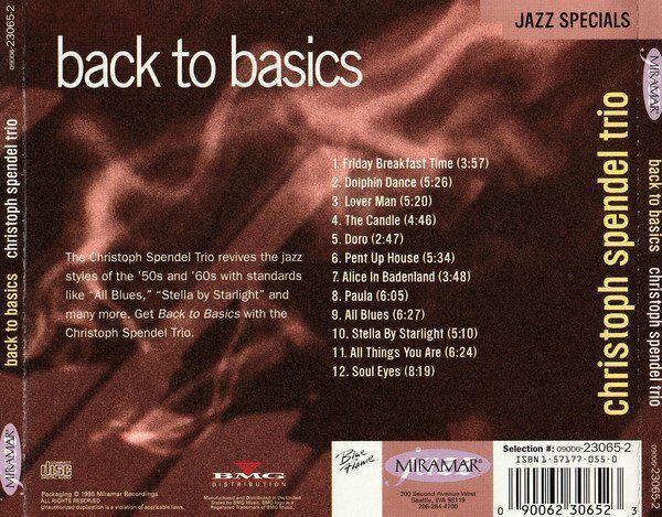 CDs: Christoph Spendel BACK TO BASICS Thomas Heidepriem CHJazz CD – Gebraucht aus Kandergrund von Sososo 1