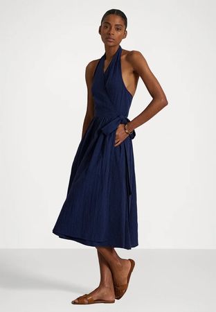 POLO RALPH LAUREN COTTON WRAP DRESS- Orginalpreis 430.-
