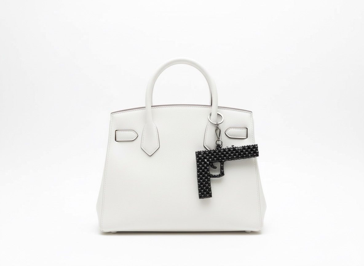 Portachiavi: Edgy Studded Gun Keychain - Statement Piece Accessory – Nuovo e nell'imballaggio originale da Saland venduto da ele_vc96 1