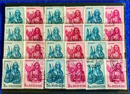 Nr.381 /382 Steckkarte mit Stempel  