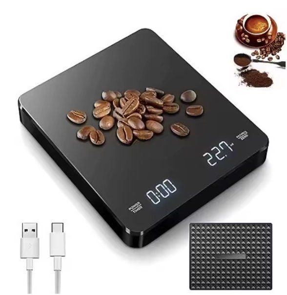 Bilance da cucina: Mini Kaffeewaage mit Silikonpad 3kg/0.1g – Nuovo e nell'imballaggio originale da Geneve venduto da Titi2008