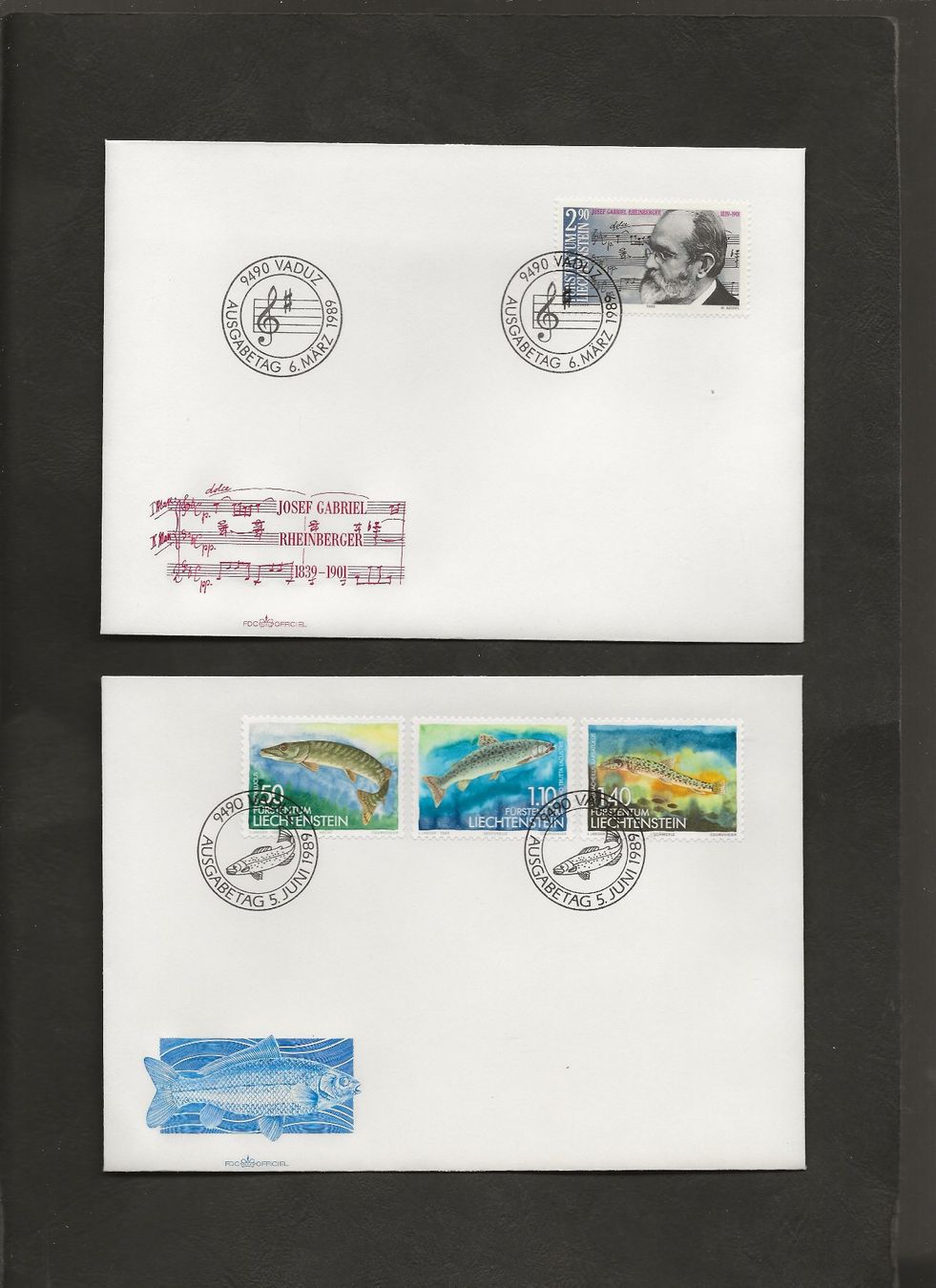 Tutti i francobolli: 16 FDC Liechtenstein 1987 bis 1989 – Usato da Au ZH venduto da xelagreb01 7