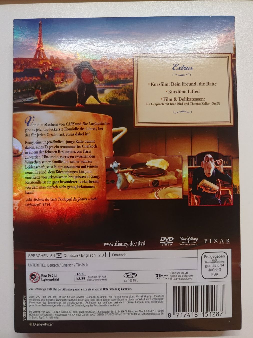 Alle DVDs: Ratatouille – Gebraucht aus Liestal von Kratzilla 2