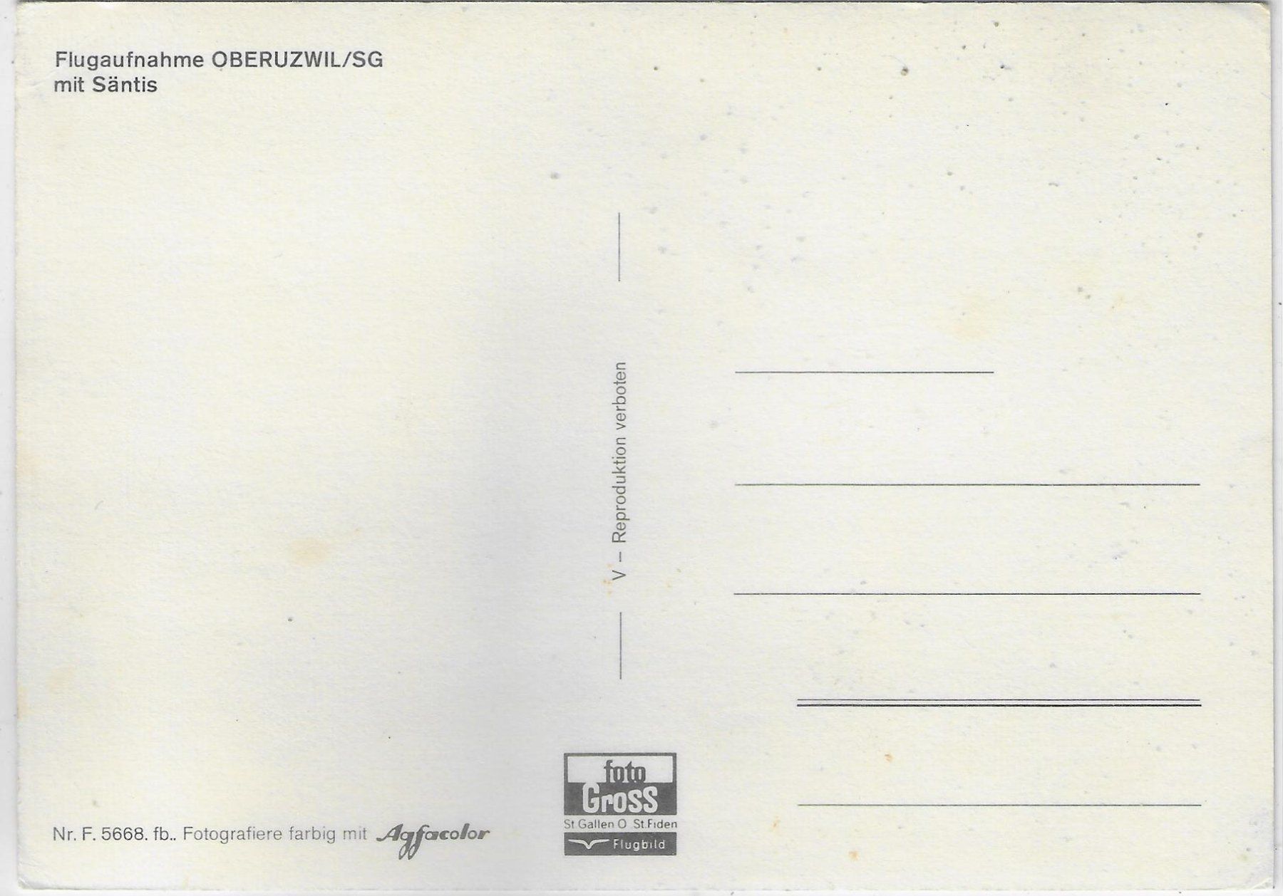 Cartoline postali: Flugaufnahme Oberuzwil SG – Usato da Ettingen venduto da Kartenplanet 1