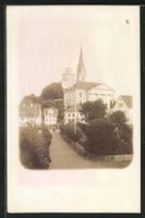 Uster, Kirche und Schlossturm, Photokarte vor 1900