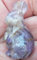 Deko - Heilstein - X-727 – Hase – Traum Amethyst – ca. 4cm