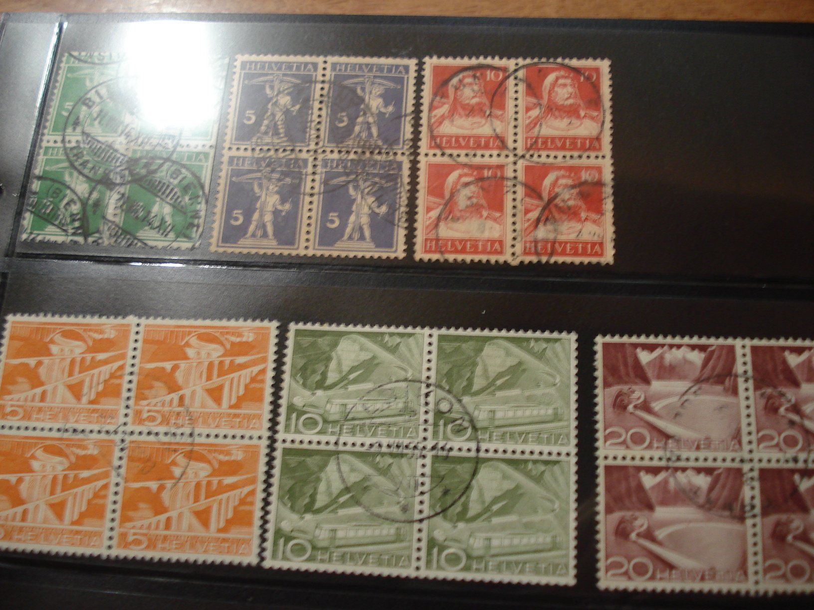 Alle Briefmarken: Lot 4erblocks Schweiz o – Gebraucht aus Niederwil AG von morostahu 1