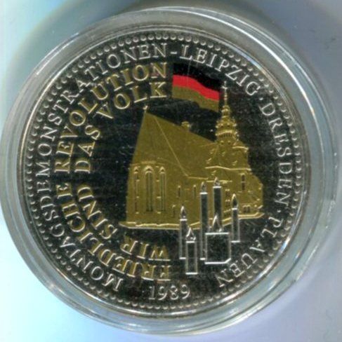 Medaglie: Silbermedaille - Montagsdemonstrationen Leipzig - Dresden – Nuovo e nell'imballaggio originale da Basel venduto da Butsch5
