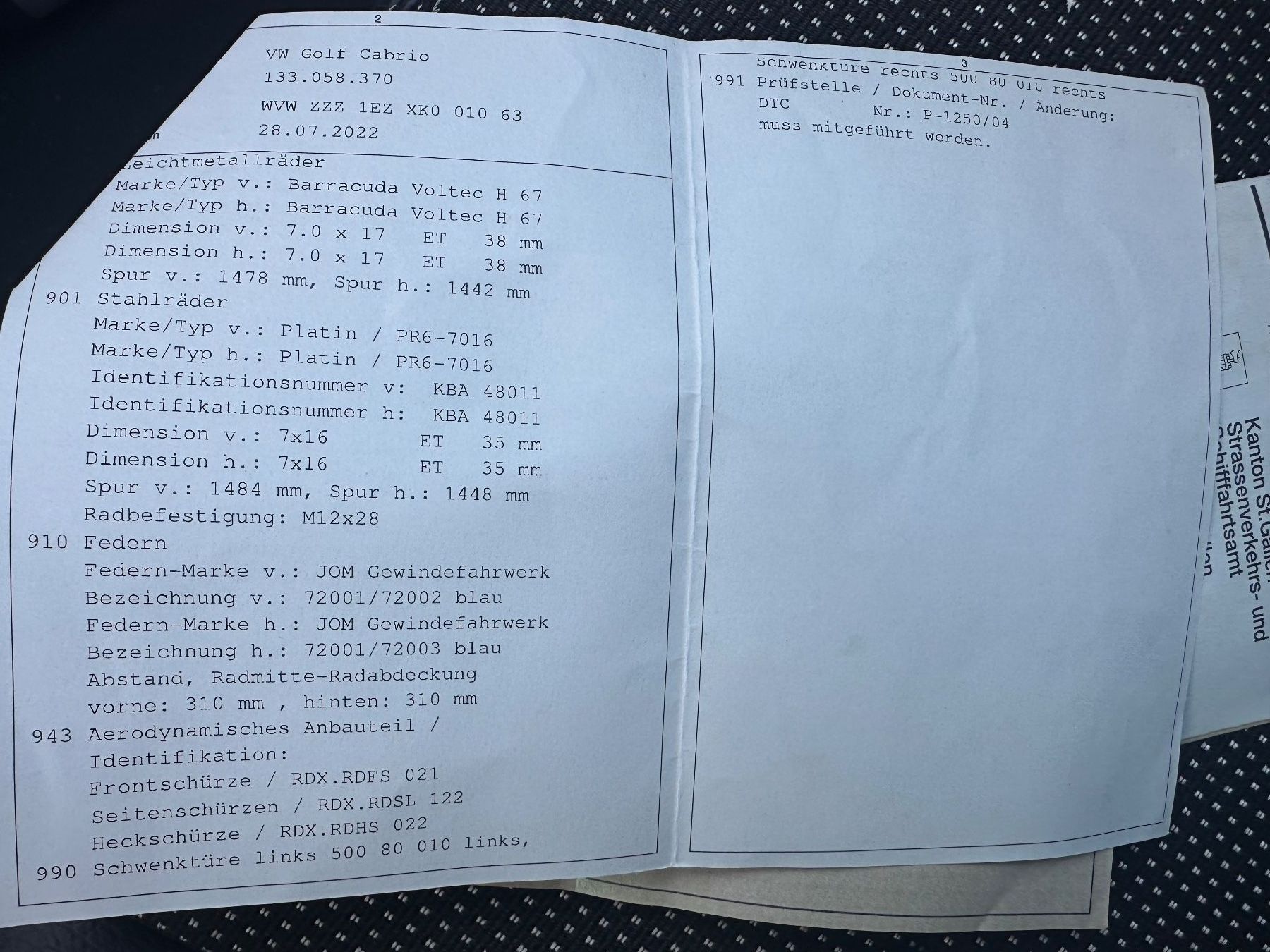 VW Automobili: VW Golf Cabrio – Usato da Ramsen venduto da giu_2vpj 9