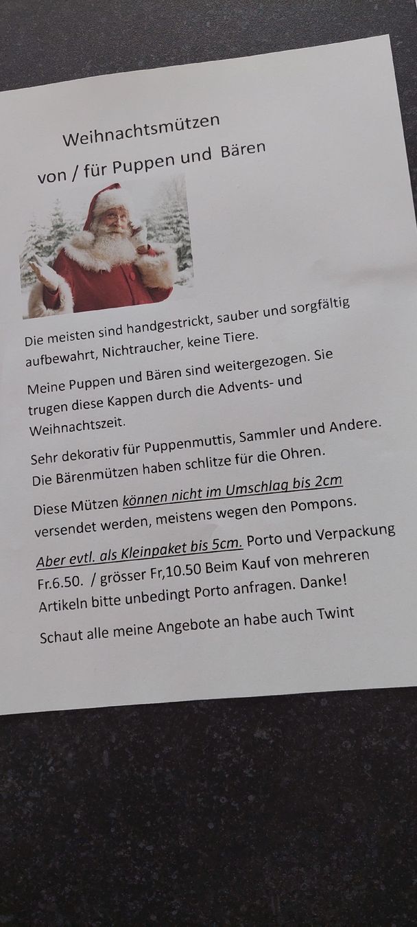 Toutes les décorations: Deko Weihnachtsmütze – Neuf (Voir description) à Muri AG par nindo1 1