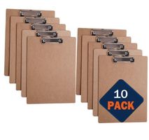 (10 Stück) Klemmbrett A4 Holz, Schreibbrett Pad Halter Clip