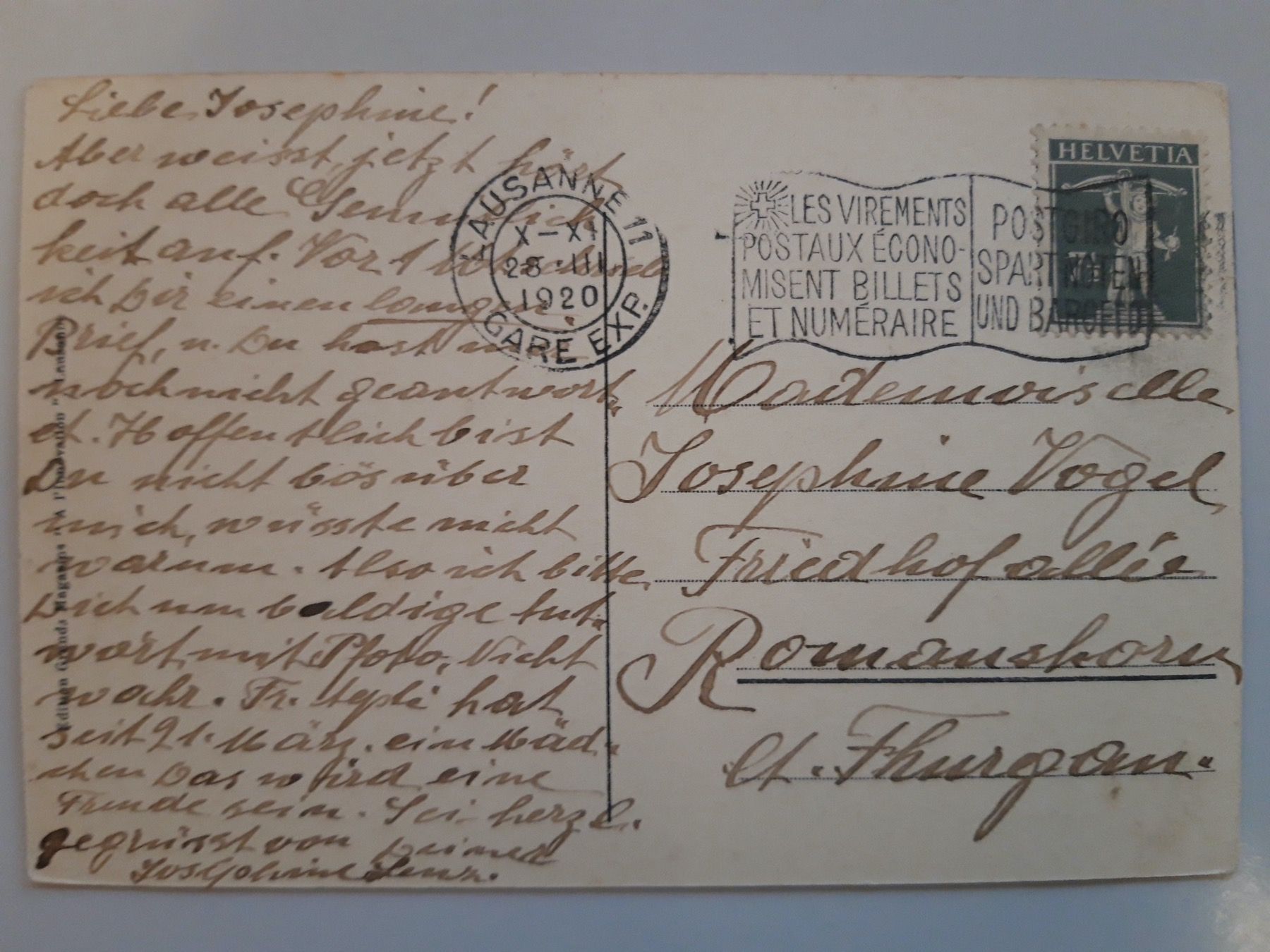 Cartoline postali: Lausanne et les Alpes – Usato da Sargans venduto da nicsam1815 1