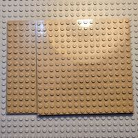 Lego 2x Platten 16x16 dark tan