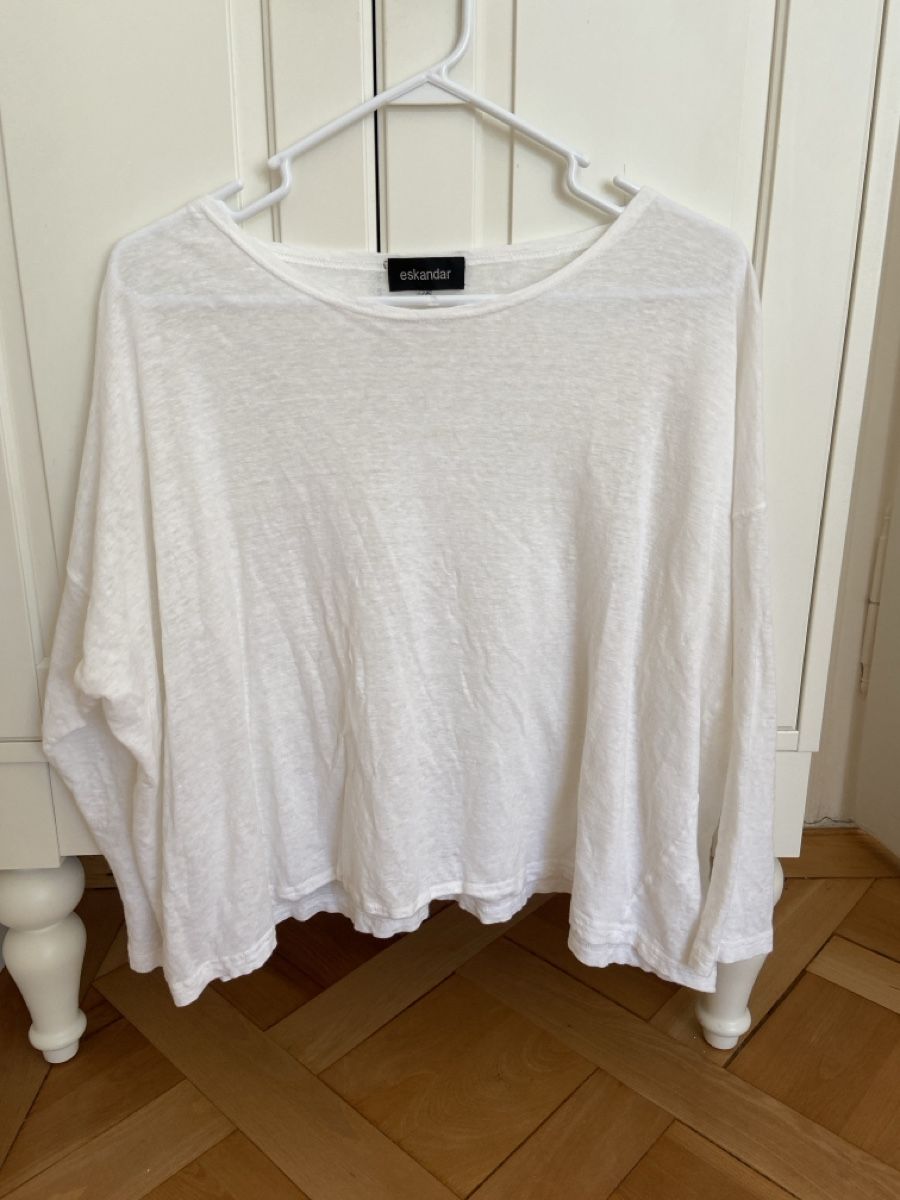 Top: Eskandar 100% Linen Pullover Top Lagenlook – Usato da Münchenstein venduto da B771 5