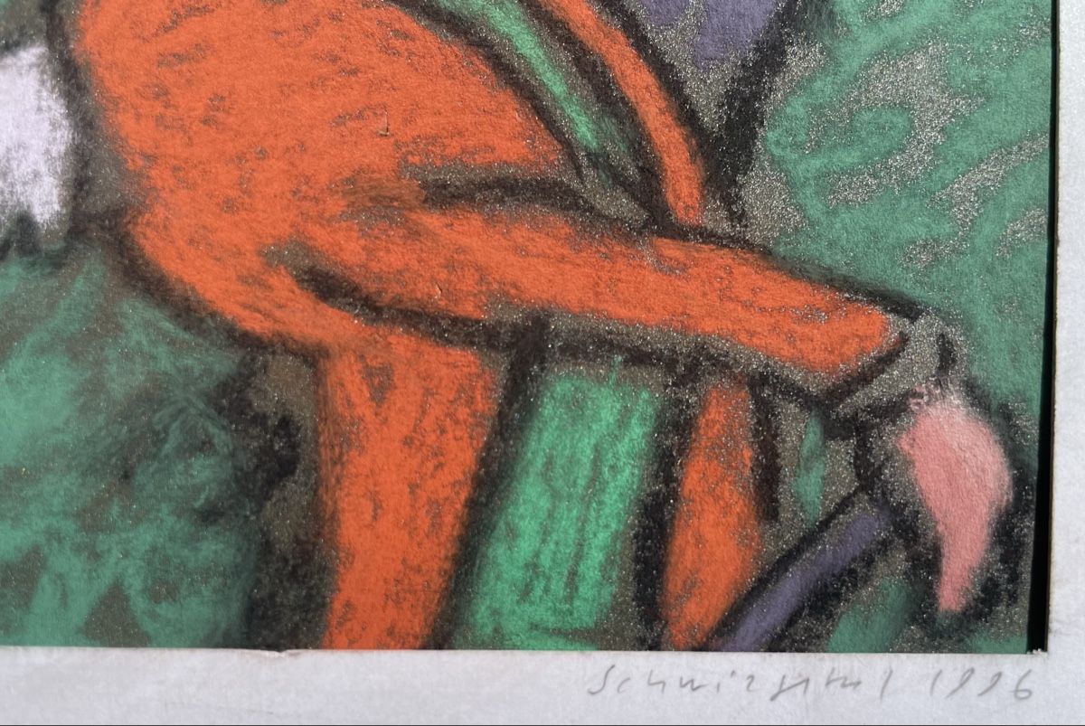 Dipinti: G. Schwitzgebel pastel sur papier de verre R. Töpffer – Usato da Biel/Bienne venduto da Galaq 4