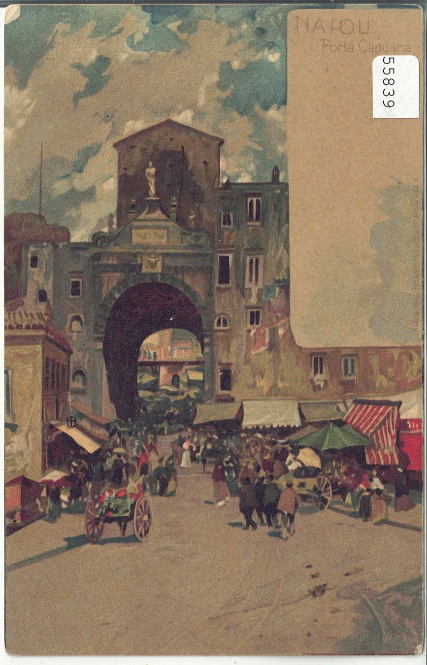 Cartoline postali: Napoli - Porta Capuana - Litho – Usato da Ettingen venduto da Kartenplanet