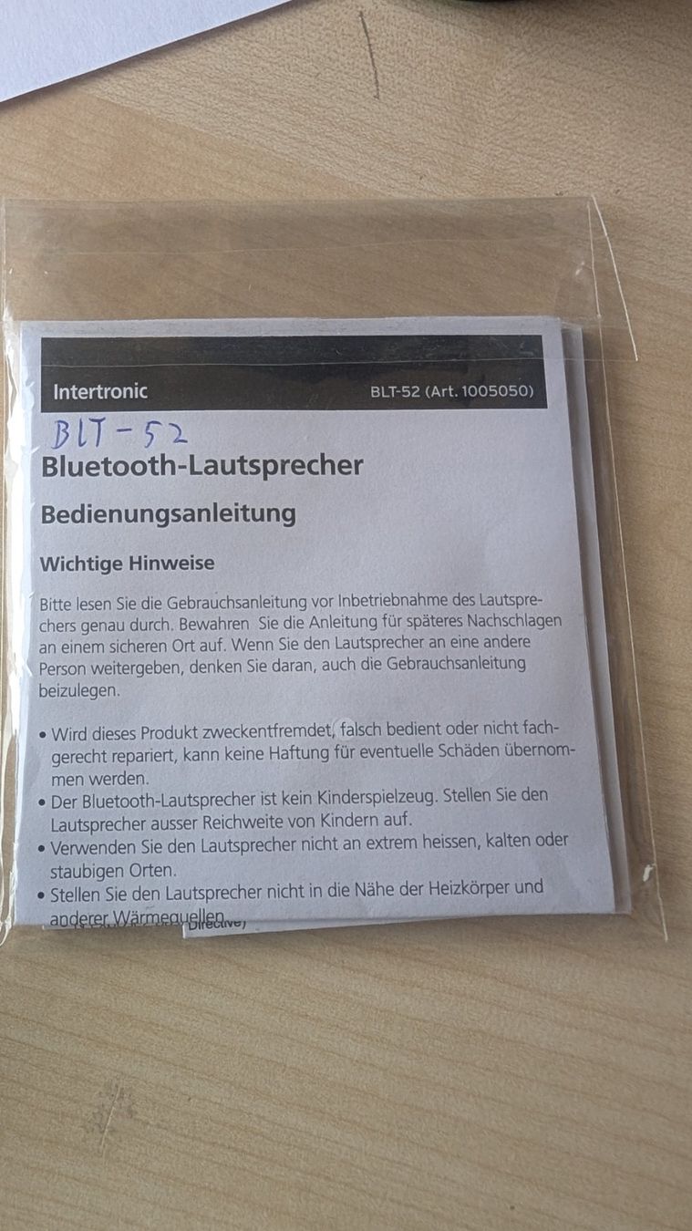 Haut-parleurs: Intertronic Bluetooth-Lautsprecher – D'occasion à Hägendorf par sam_ryy6 7