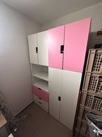 Schrank weiss/pink Kinderzimmer 4 Türen 2 Schubladen gebr...