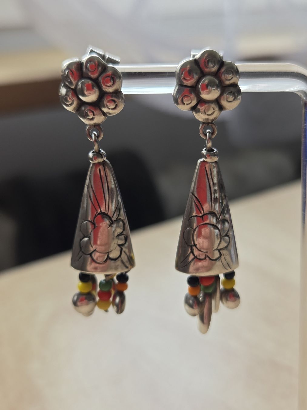 Orecchini pendenti & Orecchini a lobo: Vintage Silberne Ohrhänger Indien Style  – Usato da Winterthur venduto da katzen07 1