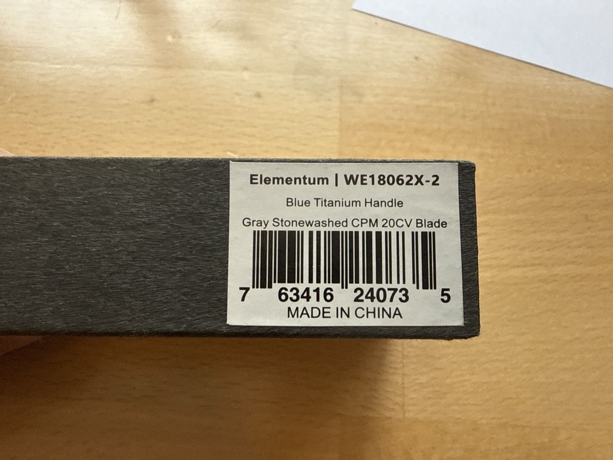 Taschenmesser: WE KNIFE Elementum Blue Titanium Handle CPM 20CV – Neu und originalverpackt aus Courfaivre von Devens28 2