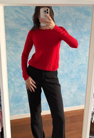 Roter Zara Strickpullover, Grösse S