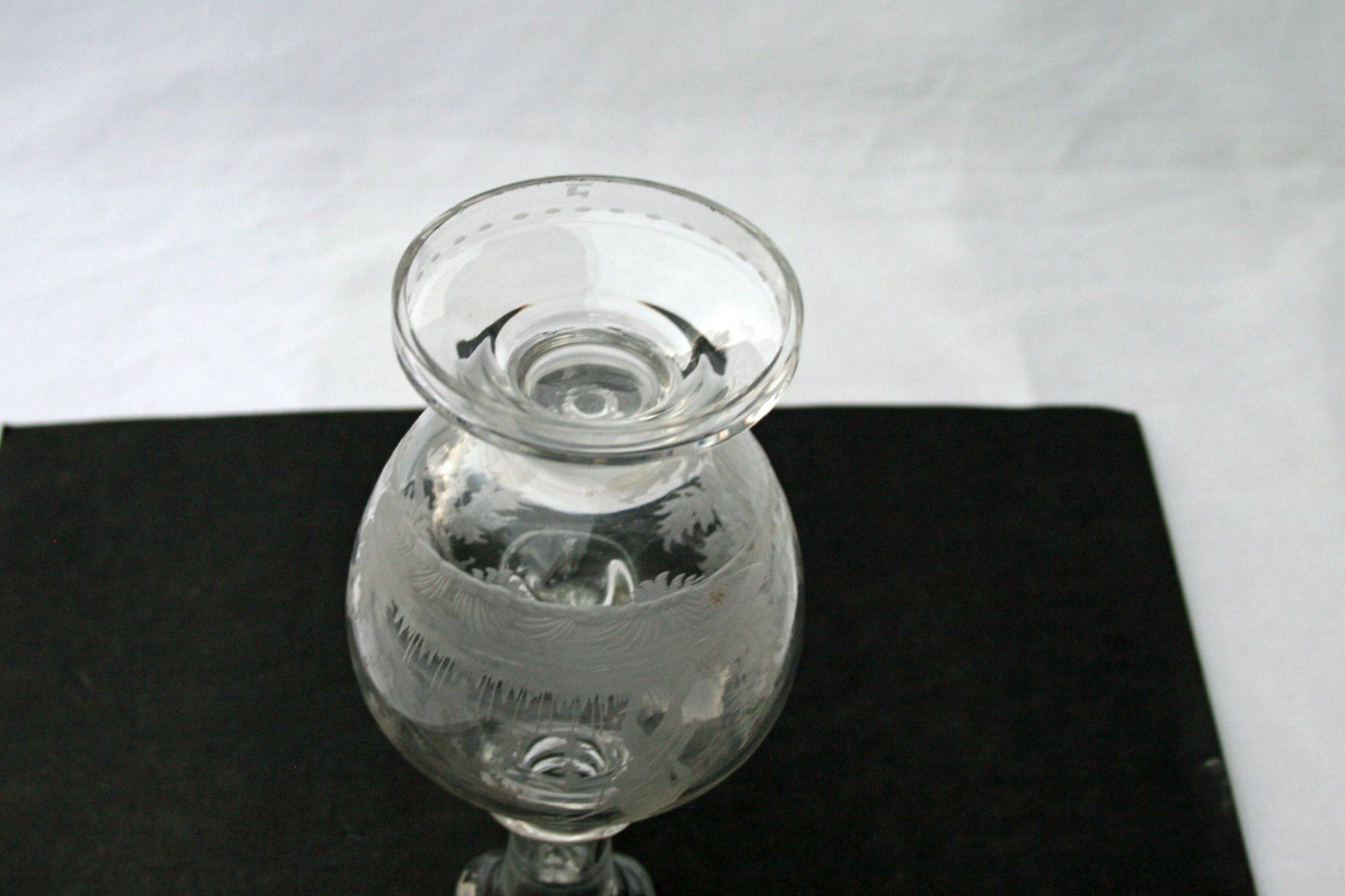 Caraffe: Antiker Glaskrug / Karaffe mit feiner Gravur – Usato da Hosenruck venduto da Musikmamsell 6