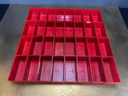 32x Sortierboxen für Lista Schränke, gebraucht, 15x15x7,1cm
