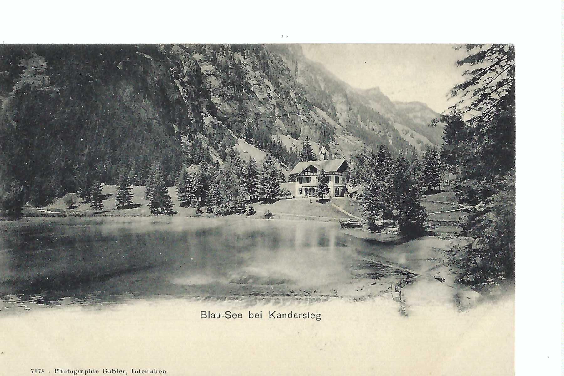 Cartoline postali: Blausee bei Kandersteg 1901, mit diversen Stempeln – Usato da Thun venduto da 44wart