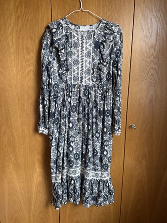 Abito lungo fantasia vintage estate taglia 40 