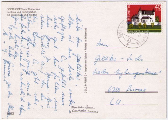 Cartes postales: Oberhofen - Schloss mit Schiff – D'occasion à Binningen par Mountainrider 1