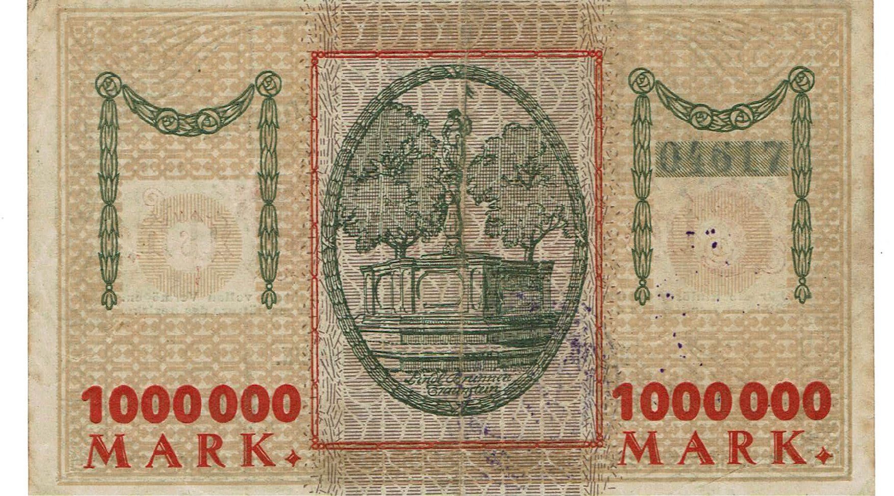 Banconote: Traunstein 1 Mil.Mark+Stempel 10.08.1923 SS++-VZ – Usato da Steffisburg venduto da ber_8htf 1