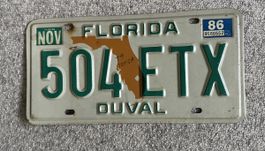 USA Florida Nummernschild 