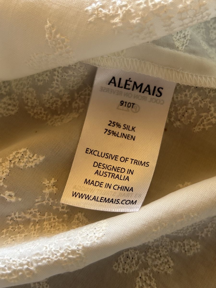 Zimmermann Camicette: Alemais Silk Linen Embroidery Blouse – Usato da St.Josefen venduto da lop_lh8d 5
