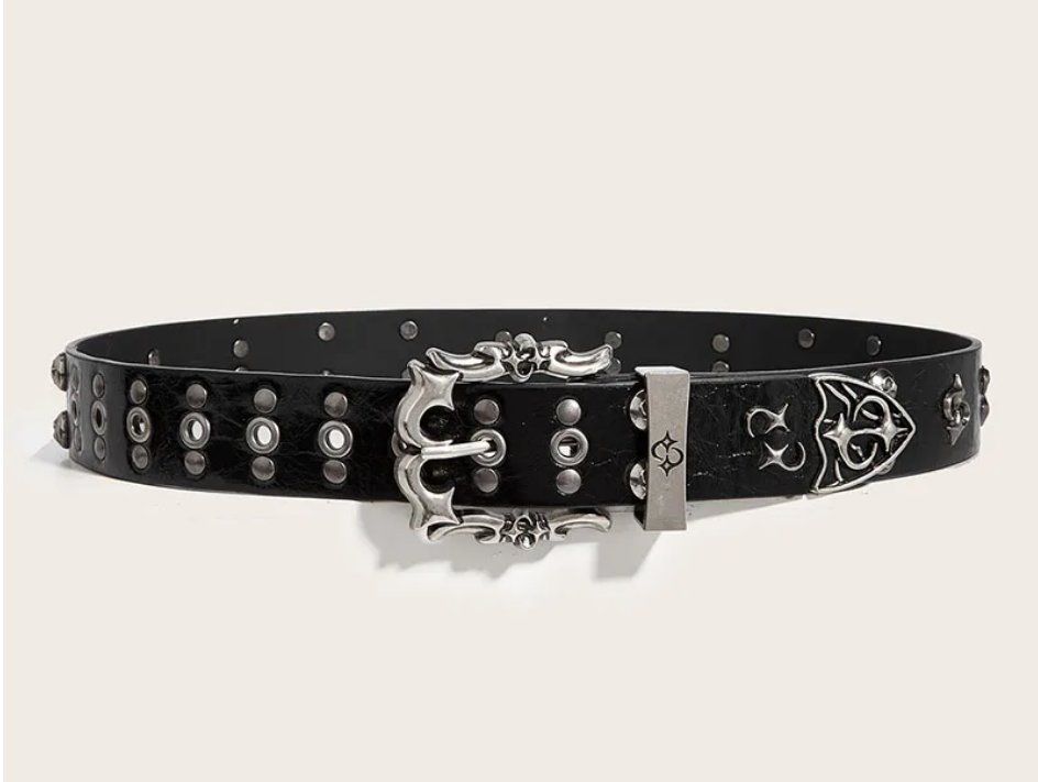 Cinture: Rivert Gradient Black Gothic Punk Belt - Ceinture gothique – Nuovo e nell'imballaggio originale da Lausanne venduto da FASHION-WORLD-SHOP 4