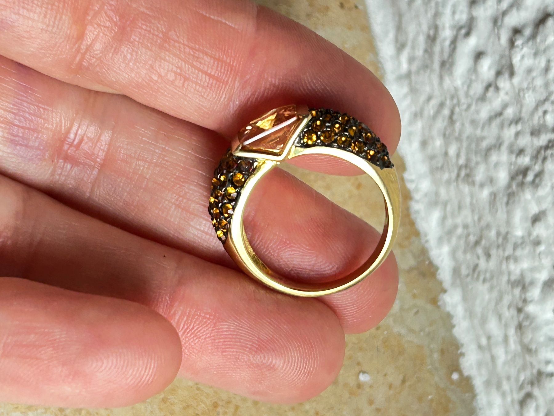 Anelli: Silberring ORANGE golden light (58) – Usato da Laufen venduto da belleskulptur 6